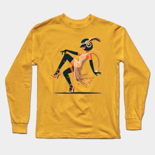 Jazz Age Jubilee: 1930s Rubber Hose Flapper Dancer Long Sleeve T-Shirt